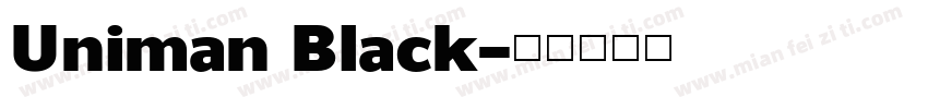 Uniman Black字体转换